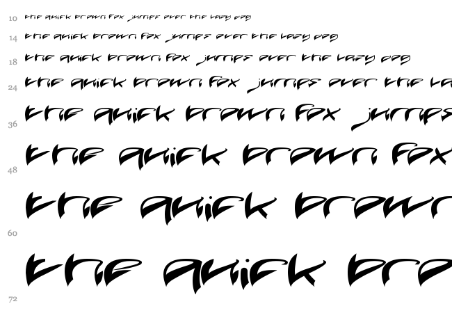Java Island font waterfall
